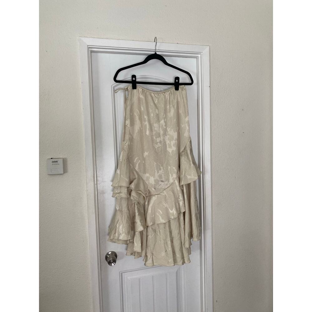NWT Free People Autumn Promenade Ruffle Maxi Skirt Ivory Size 2 - Picture 7 of 9